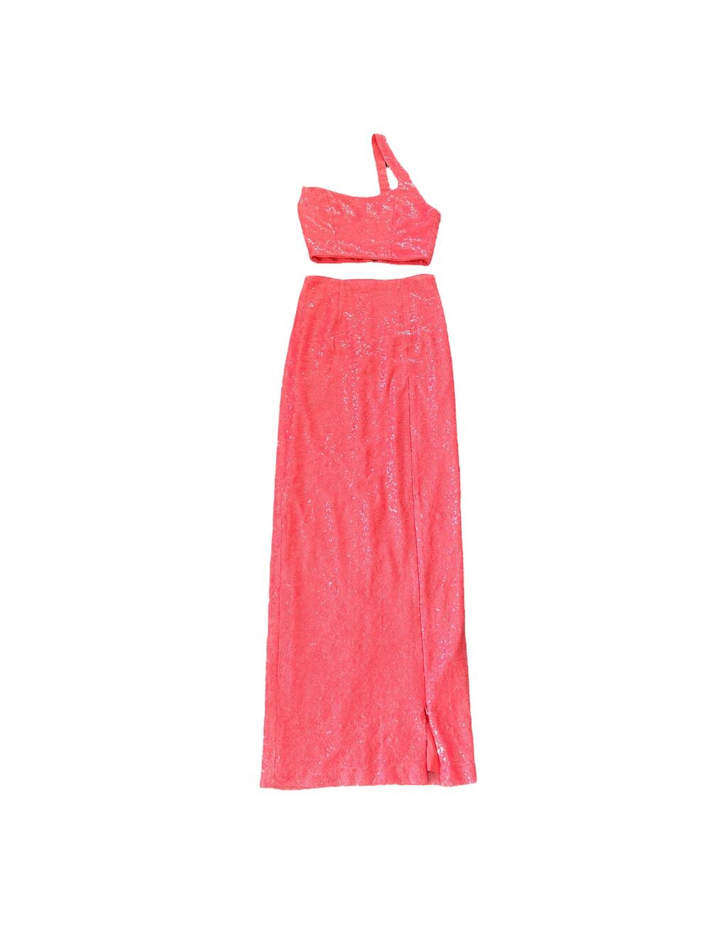 NEW Black Halo Sequin Two Piece Gown Pink